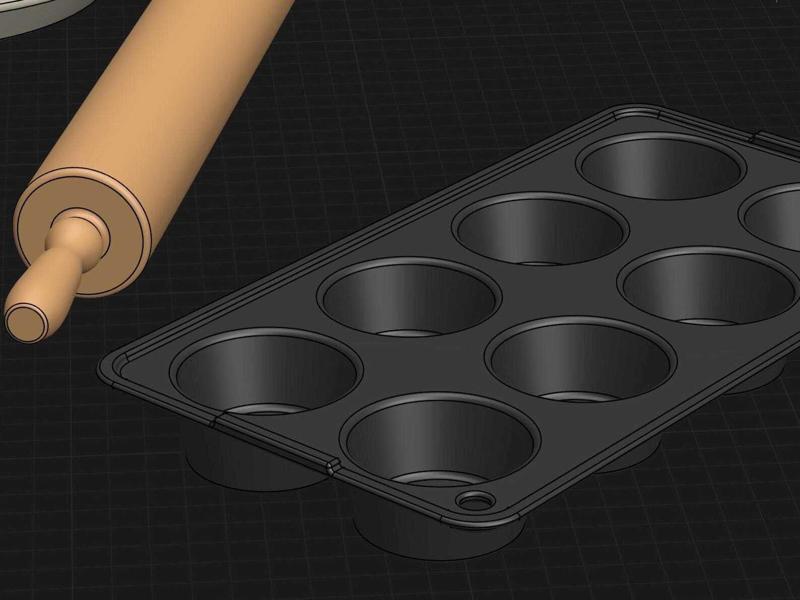 Miniature Baking Set (5 items) 1/12 scale for Doll Funiture, Doll House