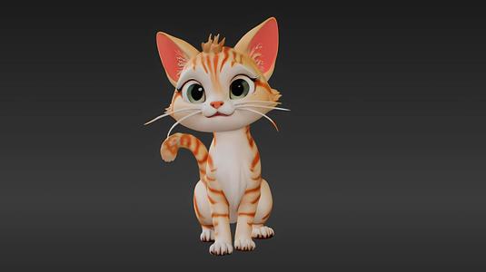 Sassy Cat 3D Model for Printing