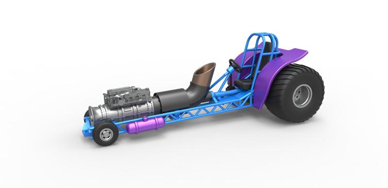 Diecast Mini Rod pulling tractor with jet engine Scale 1 to 25