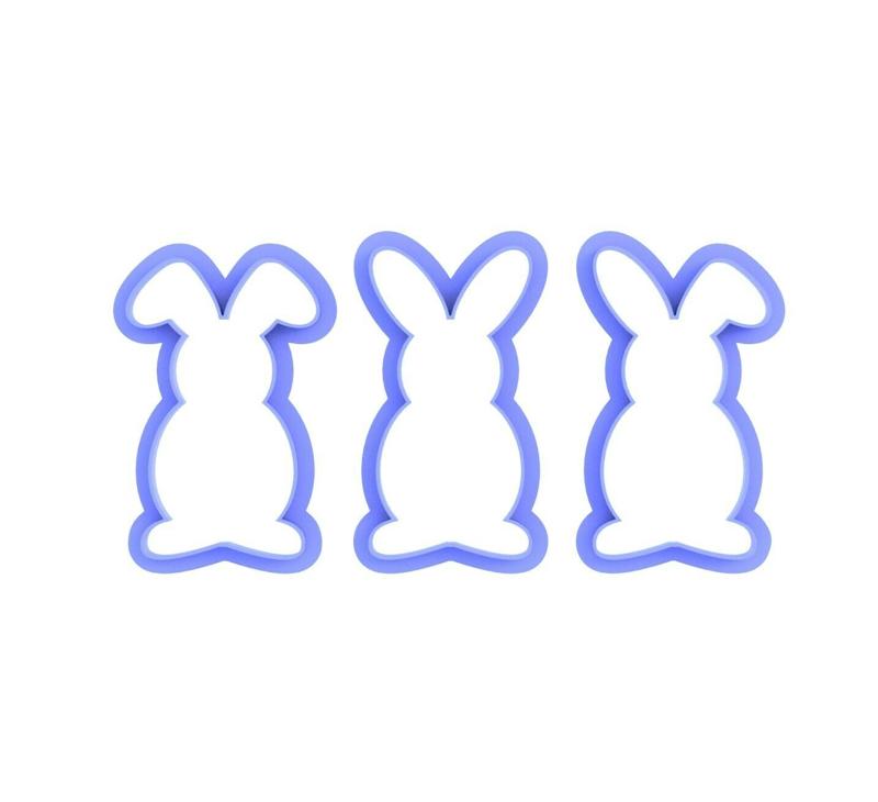 Easter Bunny Cookie Cutter set outline