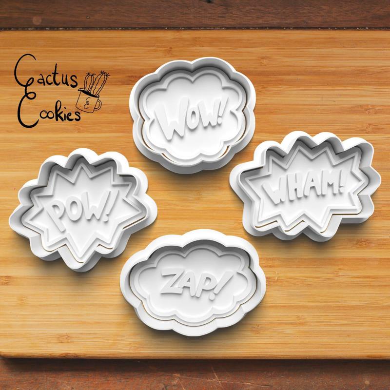 Comic Speech Bubble Cookie Cutter set 0732