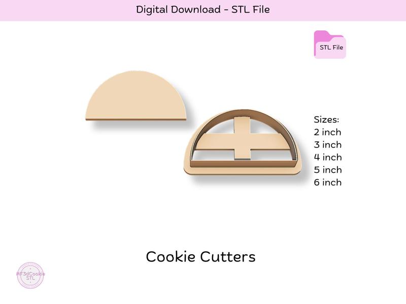 Arch 01 Cookie Cutter STL File, STL Cookie Cutter File, Instant Download, Cookie Stamp STL