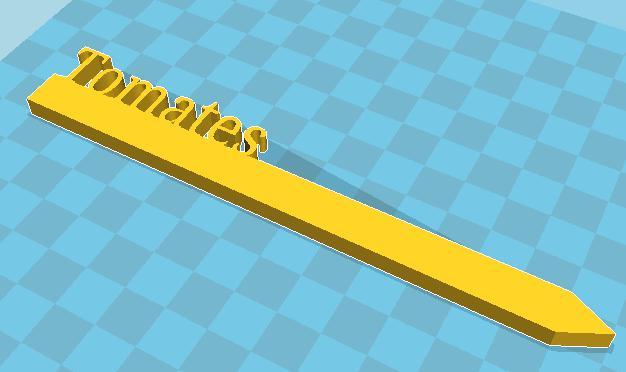 Tag Huerto Tomates 0,5 cm de grosor