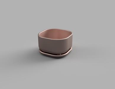 Rounded square planter
