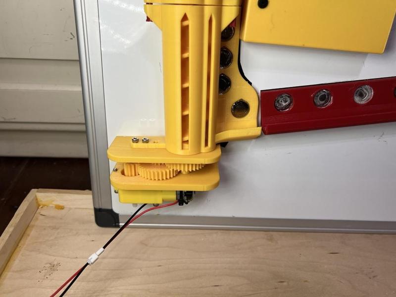 Gear motor adaptation for White Board Magnetic Marble Lift