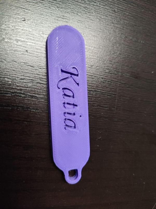 Simple keychain with name (KATIA)