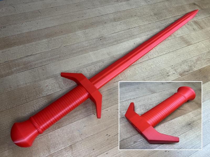 Broadsword v2 - Hilt 1 - Print-in-Place
