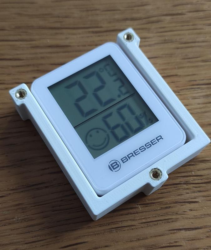 Hygrometer Mount for Drybox (Bresser)/ Halterung für Feuchtesensor in Filamentbox IKEA