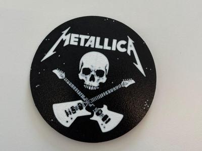 Metallica Coaster  - Skull and Guitars