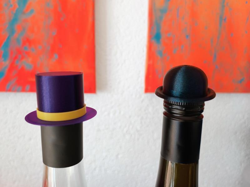 Wine bottle hats