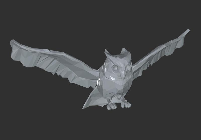 Low Ploy Owl model