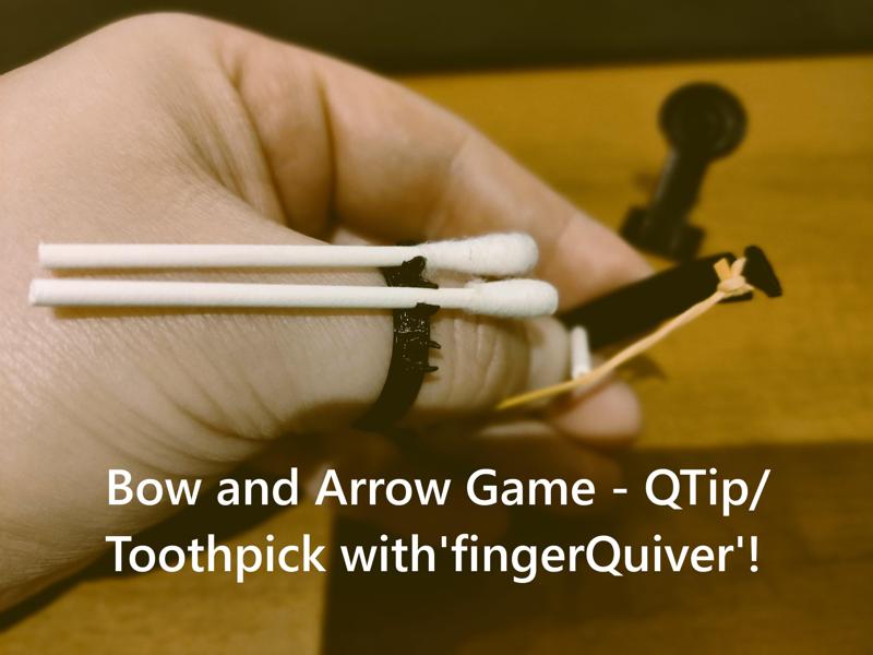 Bow and arrow Game - Qtip or Toothpick!