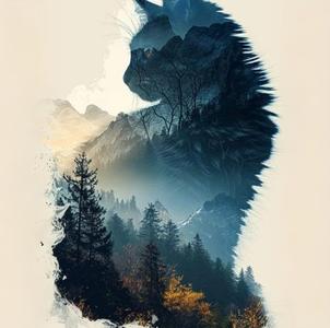 Hueforge Mountain cat