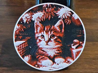 Christmas Kitten - Coaster