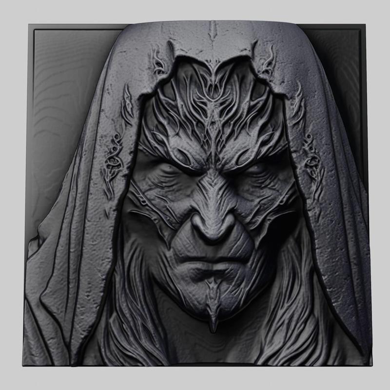 Lord of Rings Sauron 3d printer relief medallion stone tablet obj stl