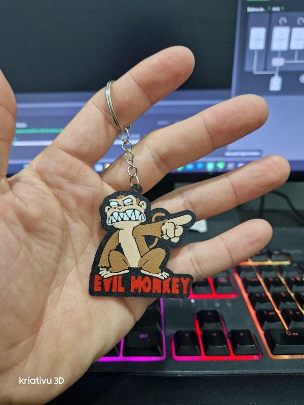 keychain evil monkey