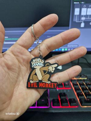 keychain evil monkey