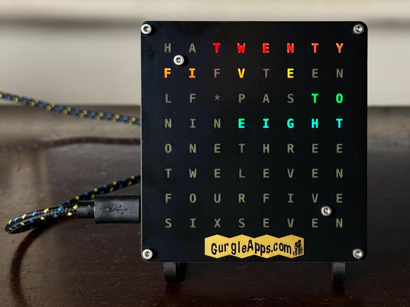 GurgleApps Wifi Color Word Clock
