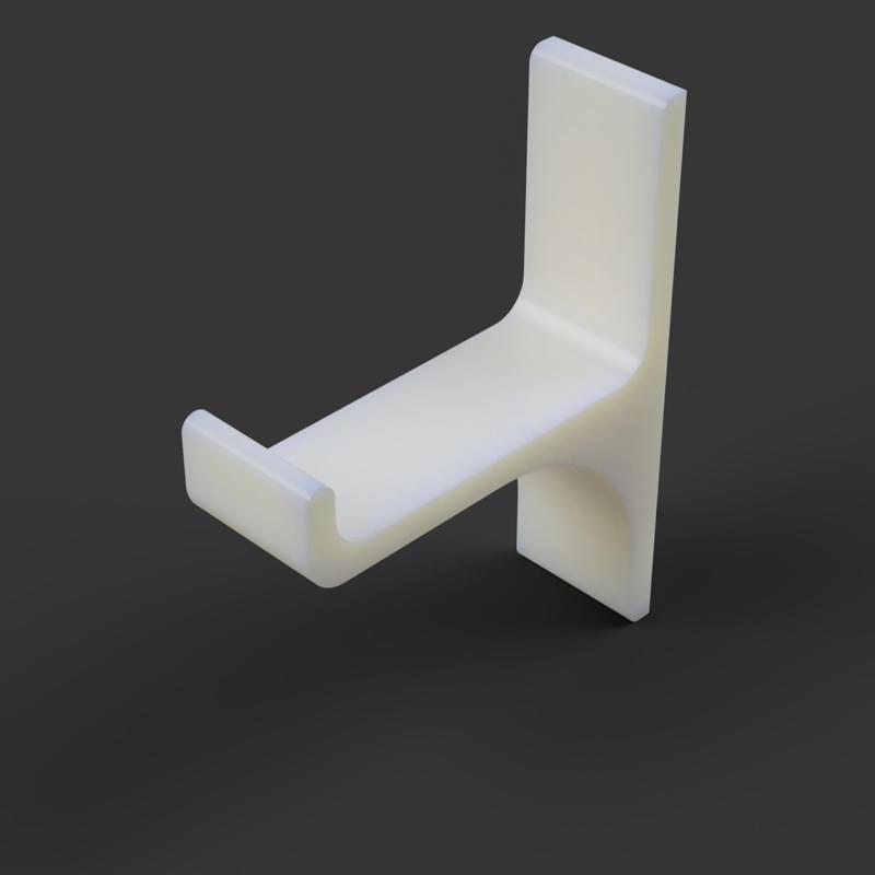 Simple Universal Headset Hanger (Adhesive Strip Mounting)