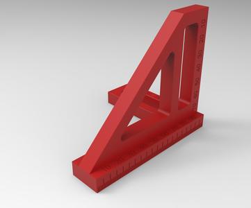 Small Metric Woodworking Square 100x75x75mm
