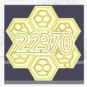 22370 Honeycomb Number Plaque Logo