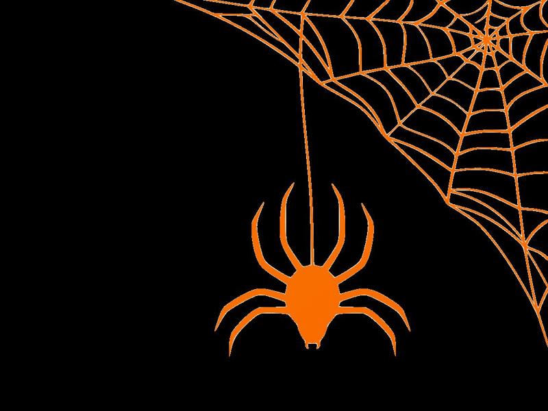 Corner spider net halloween