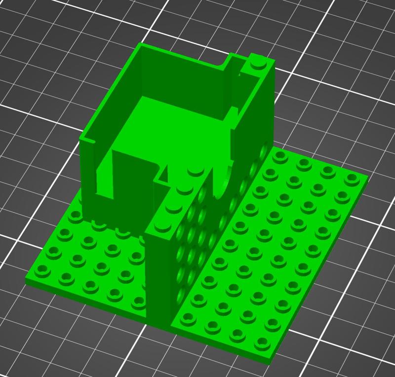 Lego Plate Build Plate 10x10 with Housing for MG996R Servo Motor