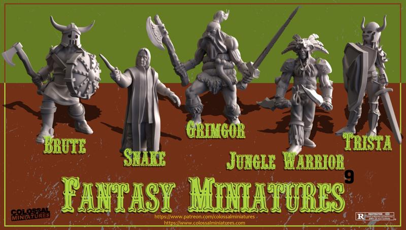 Fantasy Series 09 Bundle, 5x minis - PRE-SUPPORTED