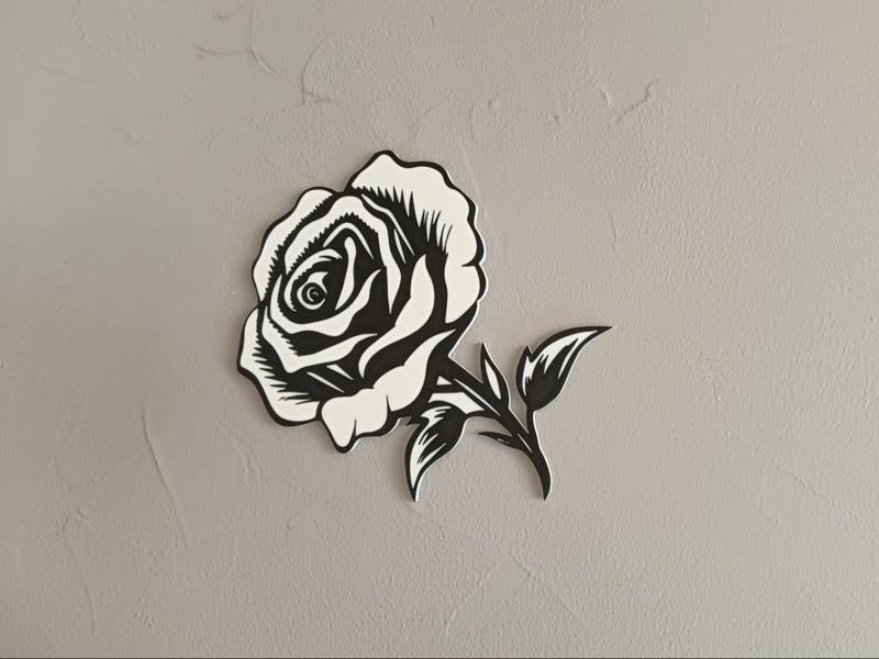 Wanddekoration Rose