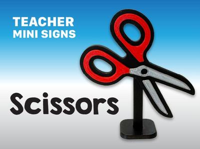 Scissors - Teacher Mini Signs