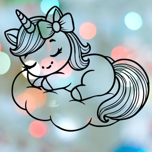 Unicorn Sleeping On Cloud Cookie Cutter