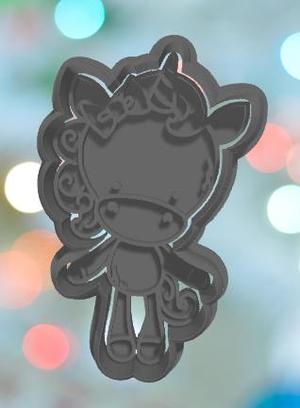 Baby Shower Unicorn Teddy Cookie Cutter