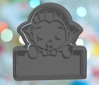 Halloween Vampire Plaque Cookie Cutter