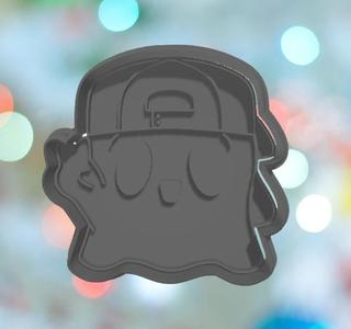 Halloween Cool Dude Ghost Cookie Cutter