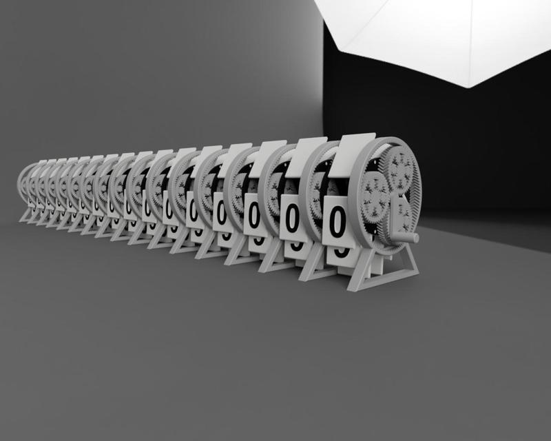 Infinitely expandable flip over counter