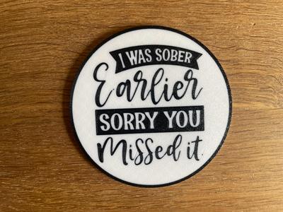 Funny Drink Coaster / Alcohol / decor / Humor