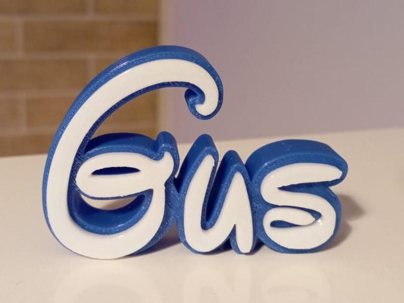 Gus Disney Name Sign Decor Room art baby shower 
