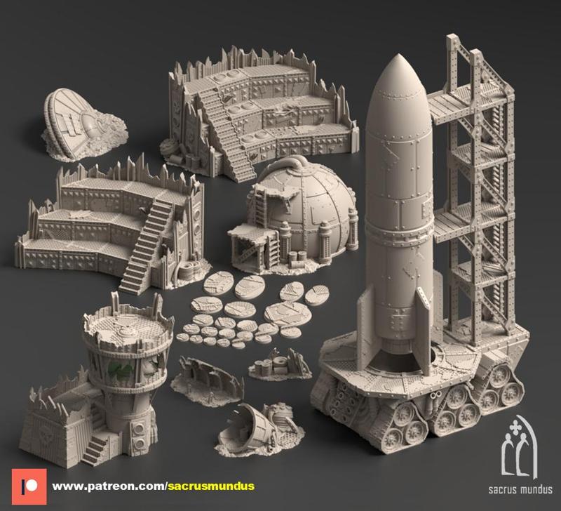 Warpzel-1A. Orc Space Program. Scifi / Orc / Wasteland. Terrain and Scenery for Wargames