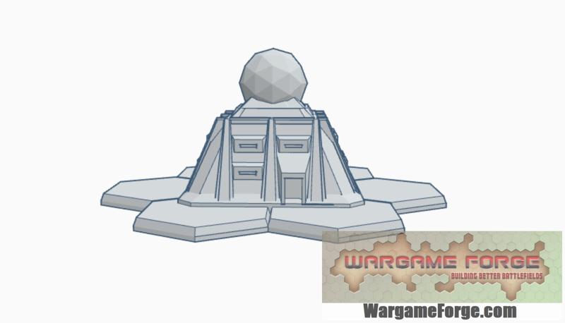 Military Building 12 with Hex Base Sensor Tower MilHB012
