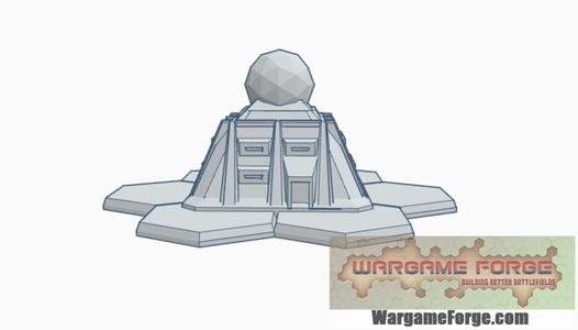 Military Building 12 with Hex Base Sensor Tower MilHB012