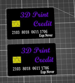 3D PRINT CREDIT
