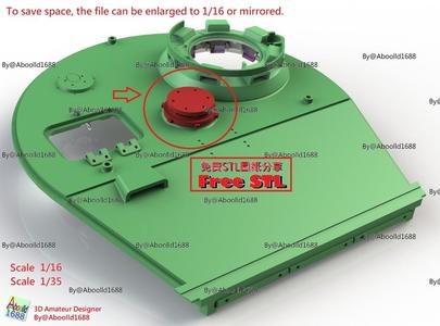 Tiger Tank Turret ventilator fan Cover.(STL-35-16)