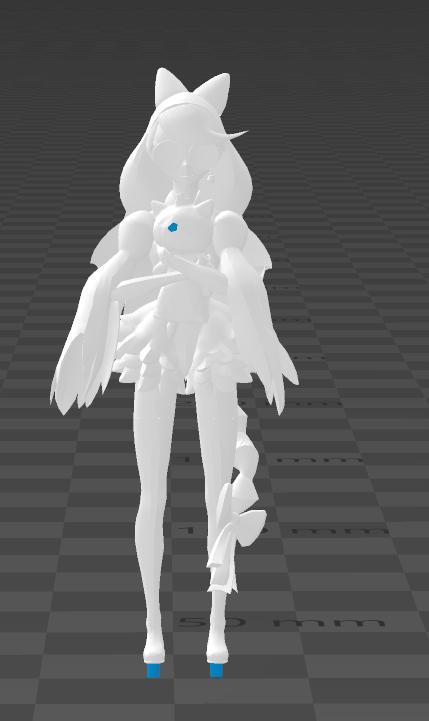 cereza and the los demon in plushe form as a figure