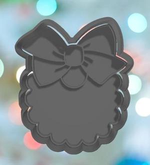 Baby Shower Baby Bib With Bow Cookie Cutter