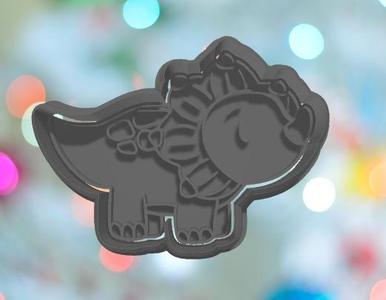 Dinosaur Triceratops Cookie Cutter