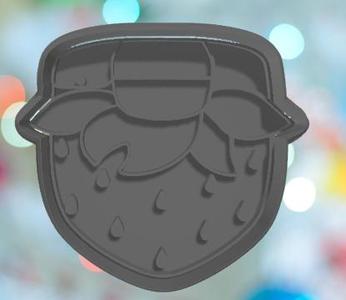 Baby Shower Strawberry Bib Cookie Cutter