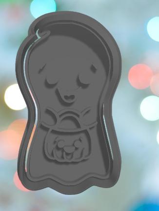 Halloween Ghost With Candy Bucket Cookie Cutter