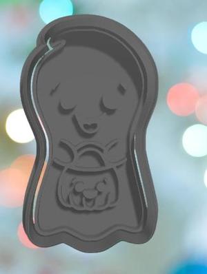 Halloween Ghost With Candy Bucket Cookie Cutter