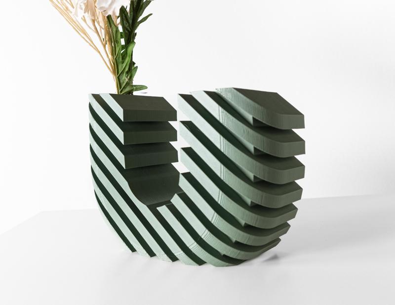 The Wiko U-Vase, Modern and Unique Home Decor for Dried and Preserved Flower Arrangement  | STL File