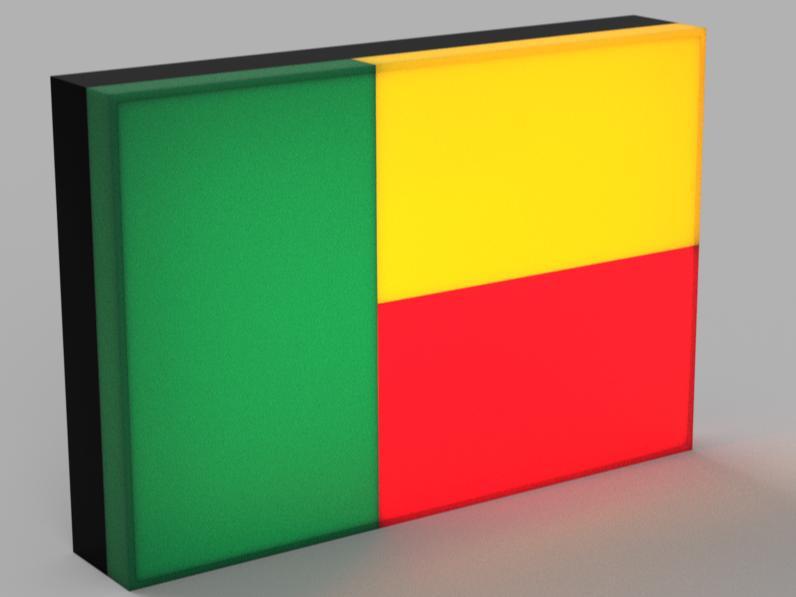 World Flags - Benin LED Lamp